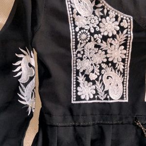 Kurti Black Chikankari