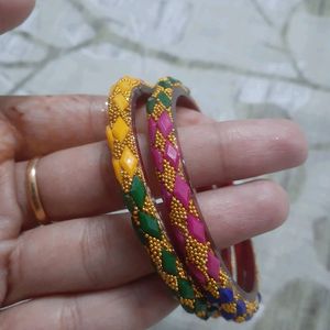 Multicoloured Glass Bangles