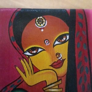 Painting On Canvas  Of Radha