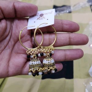 Beautiful 😍 Earrings With Jhumka