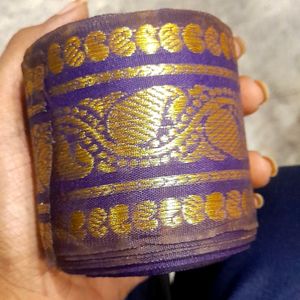 Dark Blue Pattu Lace