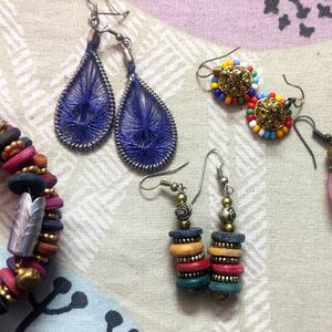 Earrings COMBO 4 +FREE Bracelet