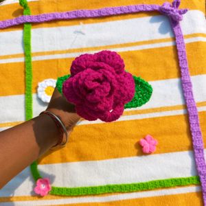 Crochet Pink Rose ❤️