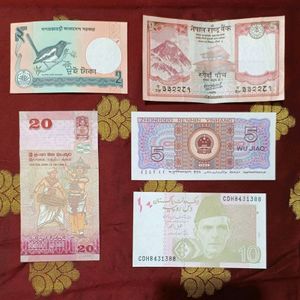 Foreign Notes, US Dollar, Silver Coin