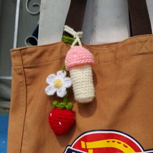 🍓  & 🍄  Lip Balm Holder Bag Charm Combo