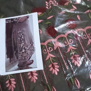 Muslin Cotton Suit With Musli Dupatta