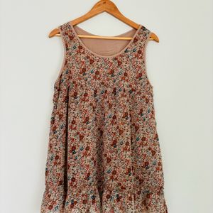 Round-Neck Casual Dress/Long Top