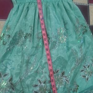 Beautiful Sea Green Sharara Suit For Girls