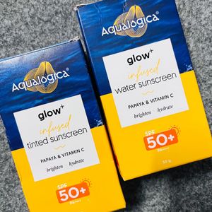 Aqualogica Tinted & Water Sunscreen Pack 2