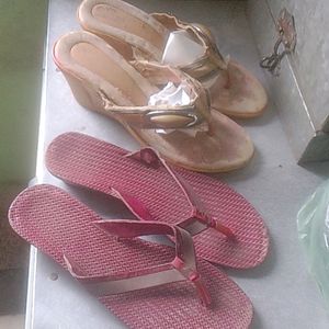 2 Pair Heel Slippers.