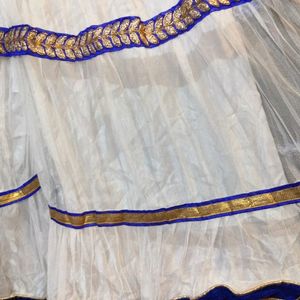 Beautiful Preety Lahenga Skirt With Blue Valvet