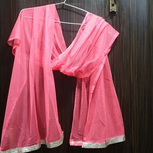 3 Piece Front Open Gown With Dupatta