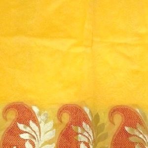 Beautiful yellow Sillk Saree