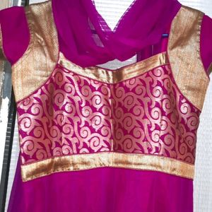 Pink Anarkali set