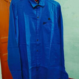 Blue Coloured Full Shirt For Men