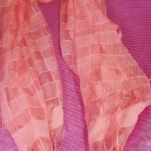 Light Pink Colour Cotten Silk Beautiful Dupatta