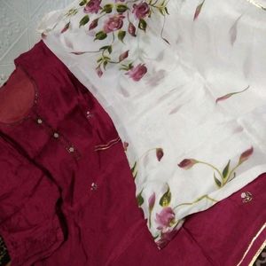 Very Low Price Work PureSilk kurti Pant Dupatta Se