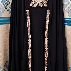 Black Kaftan Fully Embellished Gown