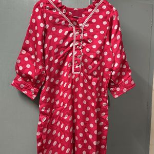 Polka Dots Silk Suit