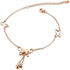 Butterfly Gold Plated Anklets