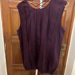 Maroon Rare Brands Sleeveless top