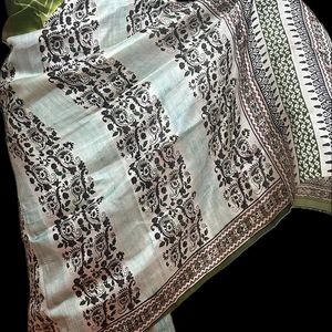 Pure Silk Block Printed Saree