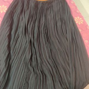 Long Frill Skirt For Women, Casual Black Colour