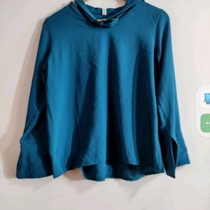 Georgette Teal Blue Top