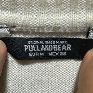 Pull & Bear Checkered V-Neck Sweater