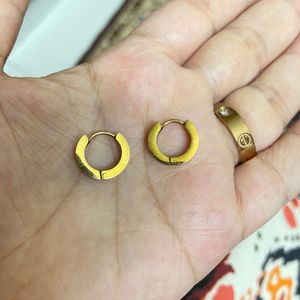 Cartier Anti Tarnish Ring And Earrings