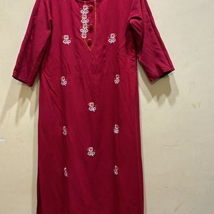 Red & White - Kurta & Pant Set Size XXL