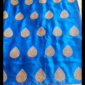 Blue Sari With Blouse