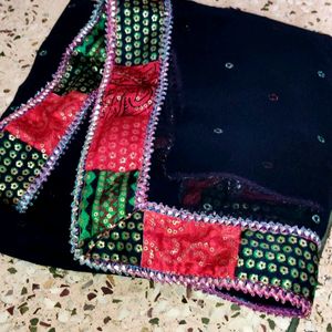 Georgette Blue Dupatta