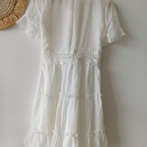 Aesthetic White Korean Dress