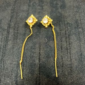 Gold Plated Sui Dhaga Earrings