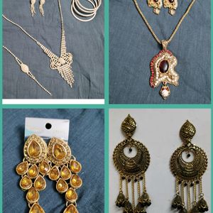 Combo Of Jewellery Set And Earrings