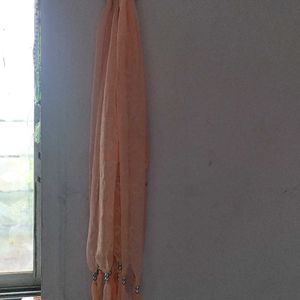 Peach Softly Organza Stole Dupatta