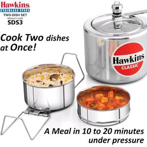 Hawkins Two Dish Stainless Steel Set