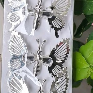 12 Pcs Gold and Silver Metal 3D Butterfly For Girl