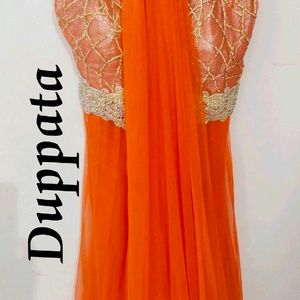 Orange Colour Gown