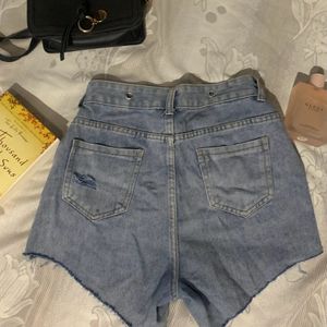 Torn Denim Shorts