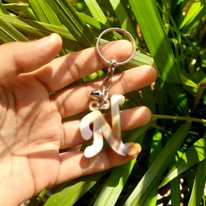 'N' Marble Keychain