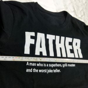 Black T-shirt ( Father Written)
