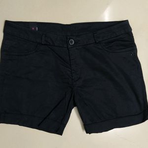 XPOSE Black Solid Shorts For Women (Unused)