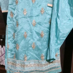 Sky Blue Kurta Pant & Dupatta