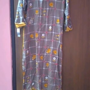 Yellow Cotton Kurti