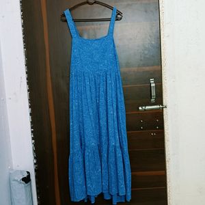 (Discounted) Bow Back Blue Dress