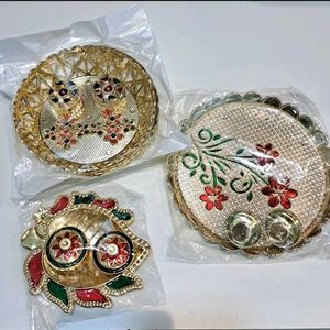 New Haldi Kumkum Pooja Plates