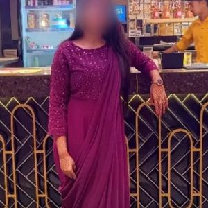 Purple Anarkali Suit