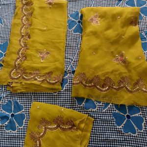 Unstitched Lehenga Choli And Duptta Fabric